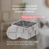 Compactor Stan Small Drawer Storage Organiser Basket, 12 x 12 x 7cm, Grey