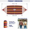 Anyoo Garden Cotton Hammock with 40CM Curved Wooden bar Portable Comfortable Hammock with Compact Travel Bag,Perfect for Indoor/Outdoor Patio Yar