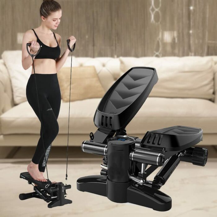 Stepper Household Hydraulic Fitness Equipment with Tension Cord Indoor Leg Training Stepper