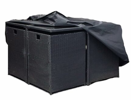 Speedwellstar Square Garden Table Furniture Cover 125 x 125 x 74 cm Patio Cube Waterproof 4-8 seater