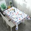 Aisszhao 137 * 180cm Wipe Clean PVC Tablecloth,Leaves Pattern Rectangular Large Easy Care Table Cover Reusable Oil-proof Washable Table Cloth for