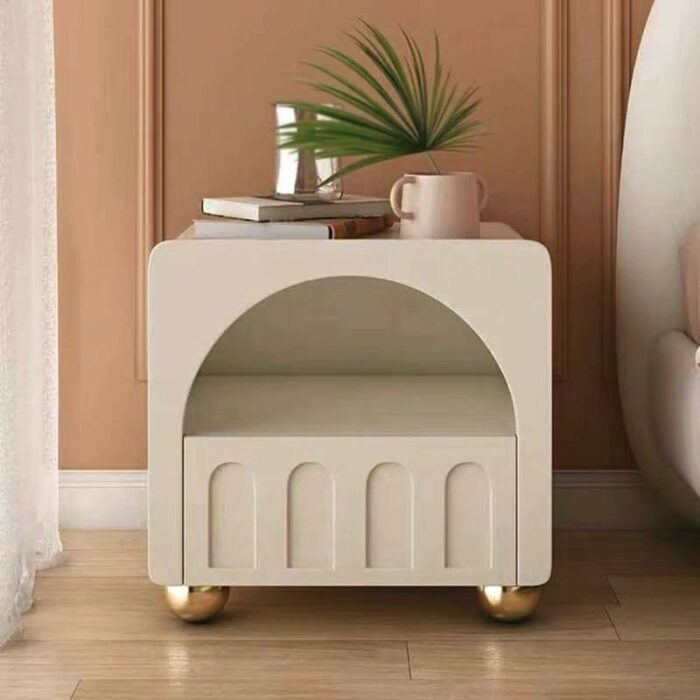 N/A Cream-style French Bedside Table Designer Room Locker Small Bedside Cabinet