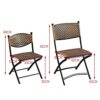 WALNUT Garden Chairs Table Set Rattan Furniture Dining Folding Chairs Lazy Lounge Chair Balcony Summer Chair Home Backrest Dining Table (Size : L