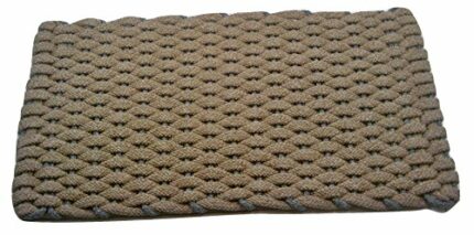 Rockport Rope Doormats 2030387 Indoor & Outdoor Doormat, 20" x 30", Tan with Gray Insert