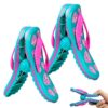 2 Pcs Flip Flop Beach Towel Clips, Portable Towel Holder Clips, Clothes Pegs Beach Chair Towel Clip, Secure Clips for Beach Chairs Deck Patio Poo