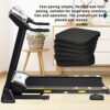 12Pcs Treadmill Shock Absorbing Mat,Home Anti-Vibrasion Sound Insulation Thickened Floor Pad for Treadmill (Black)