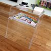 Clear Acrylic Perspex Plastic Side Table Living Room End Table Bedside Table Hygienic Easy Clean