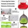 Wan-b 2 Seater Egg Chair Swing Cushion Outdoor, Hanging Hammock Chair Cushion Replacement, Washable Thick Large Wicker Swing Chair, Waterproof, G