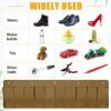 Berlune 2 Pcs RV Shoe Pockets RV Shoe Storage Organizer 44.1 Inches Hanging Shoe Pockets Hanging Bedside Storage Pockets with 10 Sturdy Hooks for