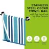 Blue Canyon Gecko Towel Rail, Shower Caddy with Quick Lock vacuum Suction Cup, No Drill and No Screws Required, Removable, Reusable and Repositio