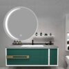 600X600mm Round Illuminated LED Light Bathroom Mirror Backlit with Sensor Touch Control,Dustproof Anti-Fog, 3 Colors, Warm White/Neutral/Cool Whi