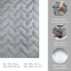 SONIVE Quilted Mattress Pad with NANOtex-Additive Ultra Fluffy Soft Topper Breathable Noiseless cooling Fitted Mattress Protector with Premuim Al