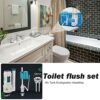 Toilet Flush Cistern Repair Kit, Toilet Fill Parts Water Tank Drain Flush Valve Button Set Repair-Kit Fittings for Bathroom Home Office (24cm)