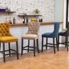 PS Global Adrianna Barstool, Comfortable and Stylish Fabric With Chrome Knockerback Luxurious Upholstery, Velvet Barstool, Easy Clean Fabric, Mod