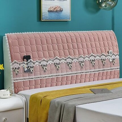 RTYHN Velvet Headboards Covers All-Inclusive Slipcover Bed Head Cover Slip Protector Cover Washable Thicken Elastic Bedside Decoration Protection