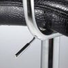 DINGZZ Hydraulic Bar Stool Dining Chairs with Backrest 360° Swivel Adjustable Height PU Upholstered Seat Assembled Pub Home