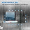 Acezanble 600x500 Bathroom Wall Mirror with LED Lights, LED Bathroom Mirror with Demister Pad, Anti-fog, Touch Sensor Switch, Wall Mounted Vanity