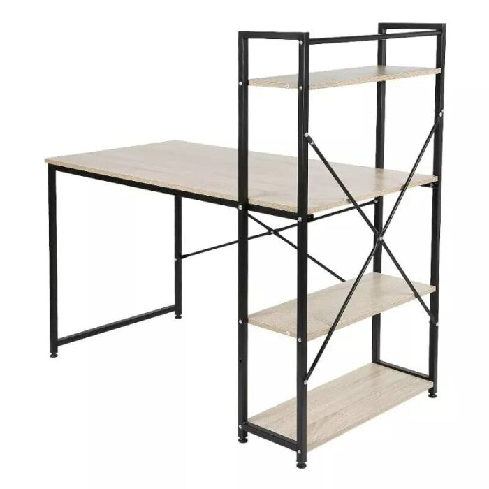 DINGZZ Desk With Shelves Corner Computer Desk Home Office Gaming Table Work Station Study Writing Desk Home Office Furniture
