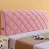 Stretch Headboard Cover, Velvet Soft Thicken Dustproof Quilted Headboard Decor Protector Cover, Machine Washable,Green,1.2m