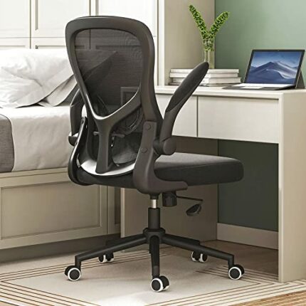 Hbada Office Chair Ergonomic Desk Chair, Office Desk Chairs with PU Silent Wheels, Breathable Mesh Computer Chair with Adjustable Lumbar Support,