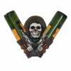 Eagrafts Rustic Decorative Resin Skeleton Cowboy Wine Bottle Holder Wine Bar Decorative Statue