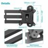 TV Wall Mount Bracket Tilt Swivel for Most 10-26 Inch LED LCD Plasma Screen Monitor, VESA 100x100mm, with Full Motion Articulating 15" Extension