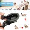 BUZIFU 2 Pcs Recliner Replacement Parts Black Oval Recliner Pull Handle Sofa Chair Recliner Release Cable Replacement Universal Release Lever Han