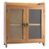 COLLECTIVE HOME - Storage Cabinet, Mini Countertop Cabinet, Distressed Wood Organizer for Kitchen Living Room Bedroom Bathroom Office with Magnet