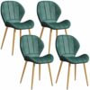dining chair Kitchen Dining Room Furniture Chairs Dining Chairs Set Of 4 Kitchen Counter Chairs Leather Backrest Non-Slip Feet Apply to Leisure L