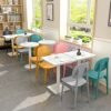 WALNUT Plastic Chair Dining Chairs for Dining Rooms Modern Restaurant Furniture Living Room Bedroom Kitchen Plastic Dining Chair (Color : B)