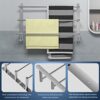 Towel Rail Bathroom Wall Mounted 304 Stainless Steel Brushed Bath Towel Holder 60 cm Towel Rail 3-Ply Bath Towel Rail Towel Rail for Bathroom Kit