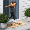 Barnyard Designs ‘Hello’ Doormat, Indoor/Outdoor Non-Slip Rug, Front Door Welcome Mat for Outside Porch Entrance, Home Entryway Farmhouse Decor,