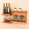 Wine rack Solid Wood Wine Rack Creative Shelf Wall-mounted Wine Rack Goblet Holder Wine Rack Wine Rack Glassware Rack