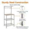 Amazon Basics Kitchen Storage Baker's Rack with Wood Table, Chrome/Wood, 61 cm Wide