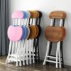 WALNUT Collapsible Dining Room Chairs Home Furniture Chairs For Kitchen Modern Simplicity Nordic Kitchen Stool Student Portable Stool (Color : F)