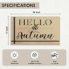 Bayson Autumn Door Mat Hello Autumn Indoor Front Doormat Non-Slip Patio Entrance Mat Durable Natural Rubber Easy Clean Patio Entrance Mat 17x30In