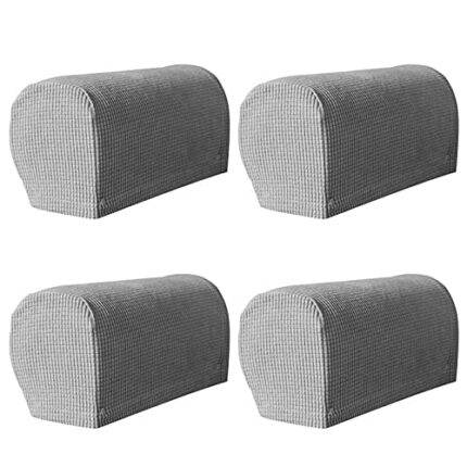 Errum Armchair Covers, Set of 4 Stretch Armchair Couch Non-Slip Arm Caps Armrest Cover Furniture Protector Slipcovers for Chair Sofa Couches Recl