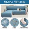 Topchances Sofa Covers Waterproof,Sofa Slipcovers 3 Seater Reversible L Shape Reversibl Chaise End Sofa Protector for Pets Furniture Sectional Co