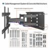 BONTEC TV Wall Bracket for 37-80 inch LED LCD Flat & Curved Screen, Swivel Tilt TV Wall Mount Full Motion, Heavy Duty Strong Solid Dual Arms up t