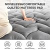 SONIVE Quilted Mattress Pad with NANOtex-Additive Ultra Fluffy Soft Topper Breathable Noiseless cooling Fitted Mattress Protector with Premuim Al
