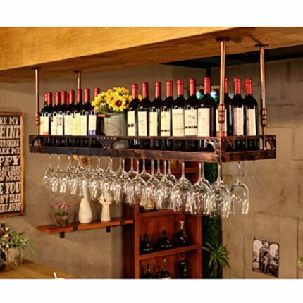 Stylish Simplicity Wine Rack, Vintage Wrought Iron Wine Rack, Ceiling Wine Rack, Multi-Function Storage Rack, Home Goblet Rack, Cabinet Bar Kitch