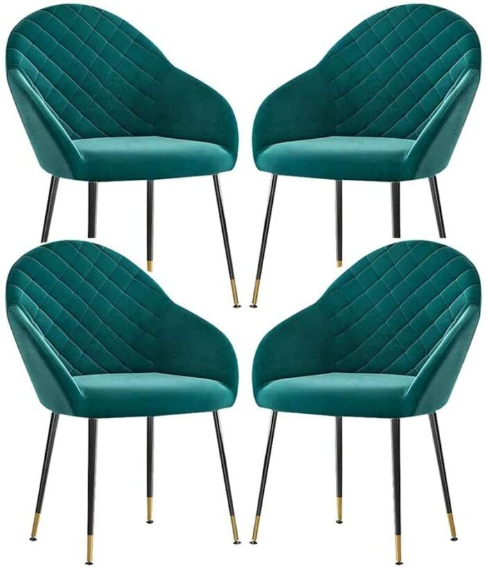 dining chair Business Dining Chairs Set Office Reception Chairs Dining Chair Set of 4 Lovely Bedroom Flannel Fabric Makeup Chair Wrought Iron Fee