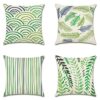 Artscope Set of 4 Decorative Cushion Covers 45x45cm, Tropical Plants Waterproof Throw Pillow Covers, Perfect to Outdoor Patio Garden Bench Living
