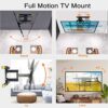 TV Wall Bracket Mount Swivel FORGING MOUNT Adjustable Sliding Moveable Full Motion TV Mount Extendable Tilt Heavy Duty TV Bracket for 37-75 inch