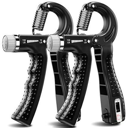 KDG Hand Grip Strengthener 2 Pack Adjustable Resistance(5-60KG) Forearm Exerciser, Grip Strength Trainer for Muscle Building and Injury Recovery