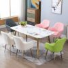 dining chair Kitchen Dining Room Furniture Chairs Dining Chairs Set Of 4 Living Room Armchair Modern Leather High Back Padded Soft Chairs Metal L
