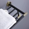 bathroom towel rack, Towel Bar 304 Stainless Steel and Brass Towel Rails Heavy Duty Towel Holder Wall Mounted Towel Storage Rack for Bathroom, Ki