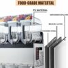 15/30/45L Commercial Ice Slush Machine, Cooling Beverage Making Machine, Cooling Slushie Juice Machine, CE/FCC/CCC/PSE (Silver 450W 15L)