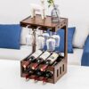 DLOETT Wine Rack Creative Non-solid Wood Wine Rack Home Wall Hanging Wine Glass Rack Hanging Rack Bar Can Hang Wine Glass Rack