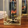 Wine rack Wine Rack Champagne Glass Holder Goblet Holder Bracket Kit Display Stand Glass Locker (color: Gold)